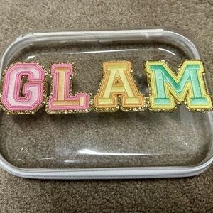 New Clear Hard Case Pouch with GLAM Letters like Stoney Clover Travel